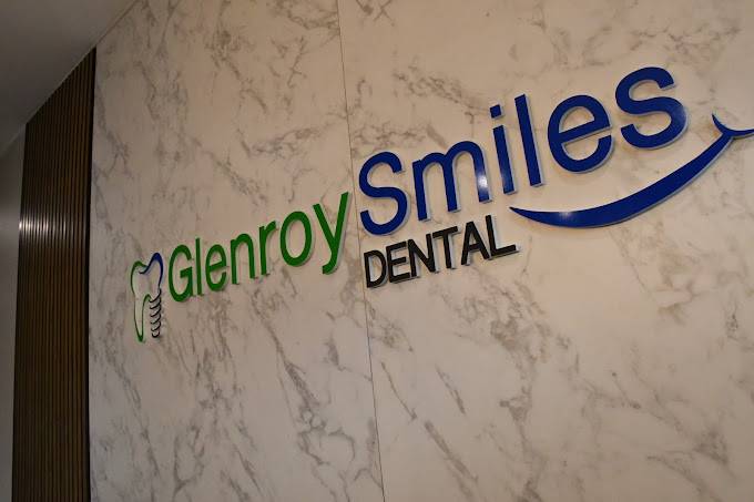 Glenroy Smiles Dental reception signage